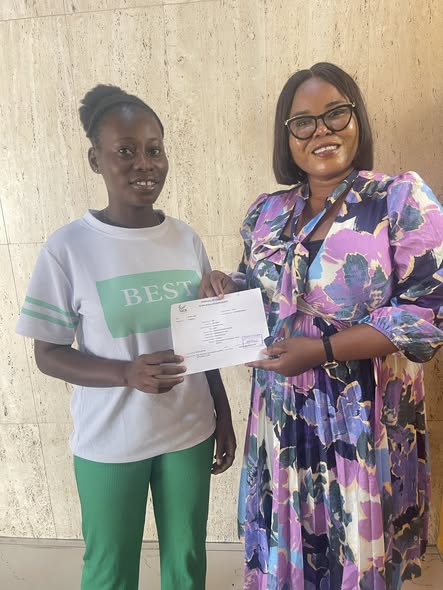 This morning, the Executive Director, Ms. Rita Esionam Garglo Ritabella Esionam of NO Limits Charity Organization, paid the tuition fees for Edina Neequaye, a bright beneficiary who’s been with the organization since Basic 5. Edina is a student of the University of Ghana, and will be stepping into Level 300 soon. We are proud to support her educational journey and can’t wait to see her thrive. Huge thanks to everyone who supports our mission.Want to join us in making a difference? DM us to learn how you can help students like Edina.